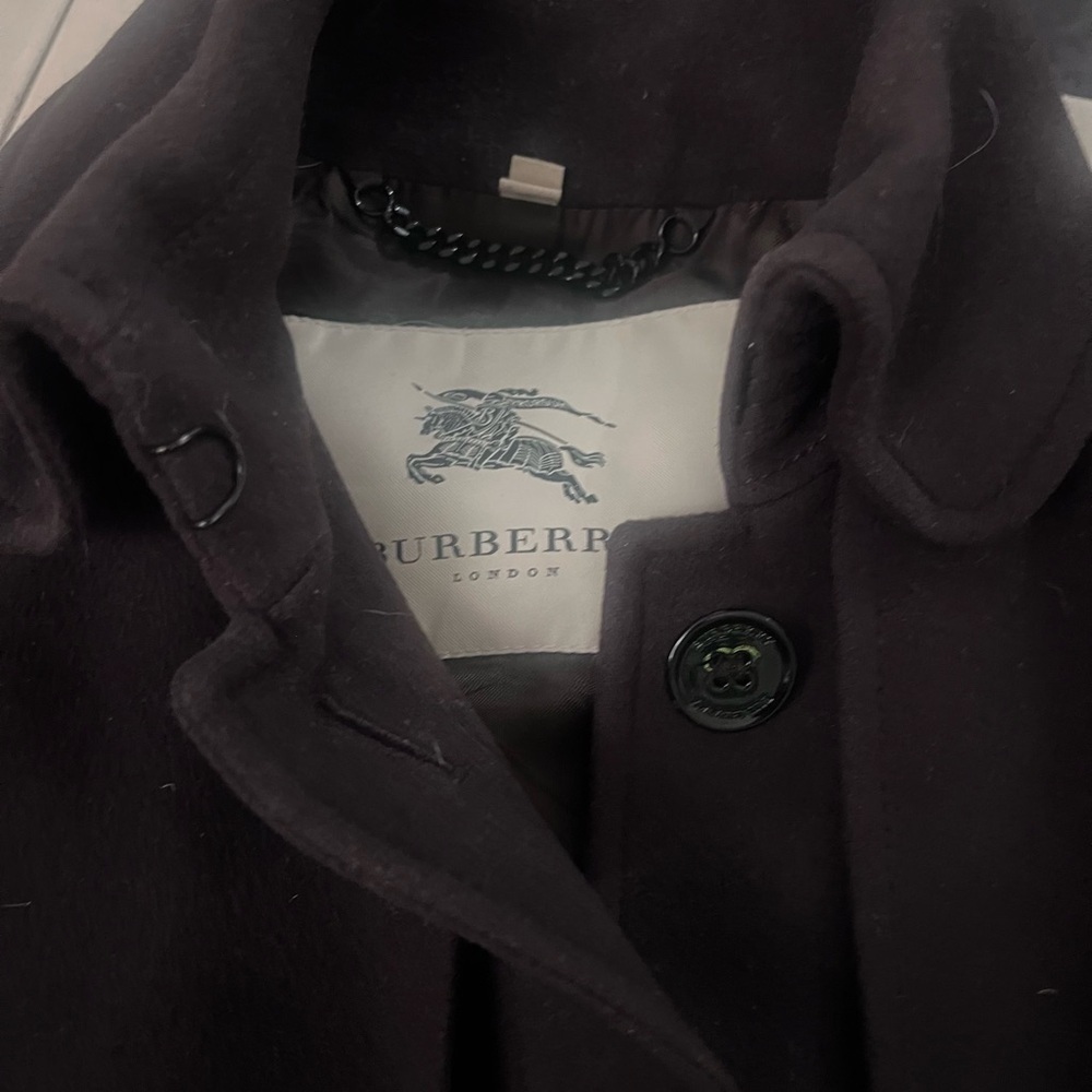 Burberry Deep Brown A Line Above Knee Coat - Picture 2 of 3